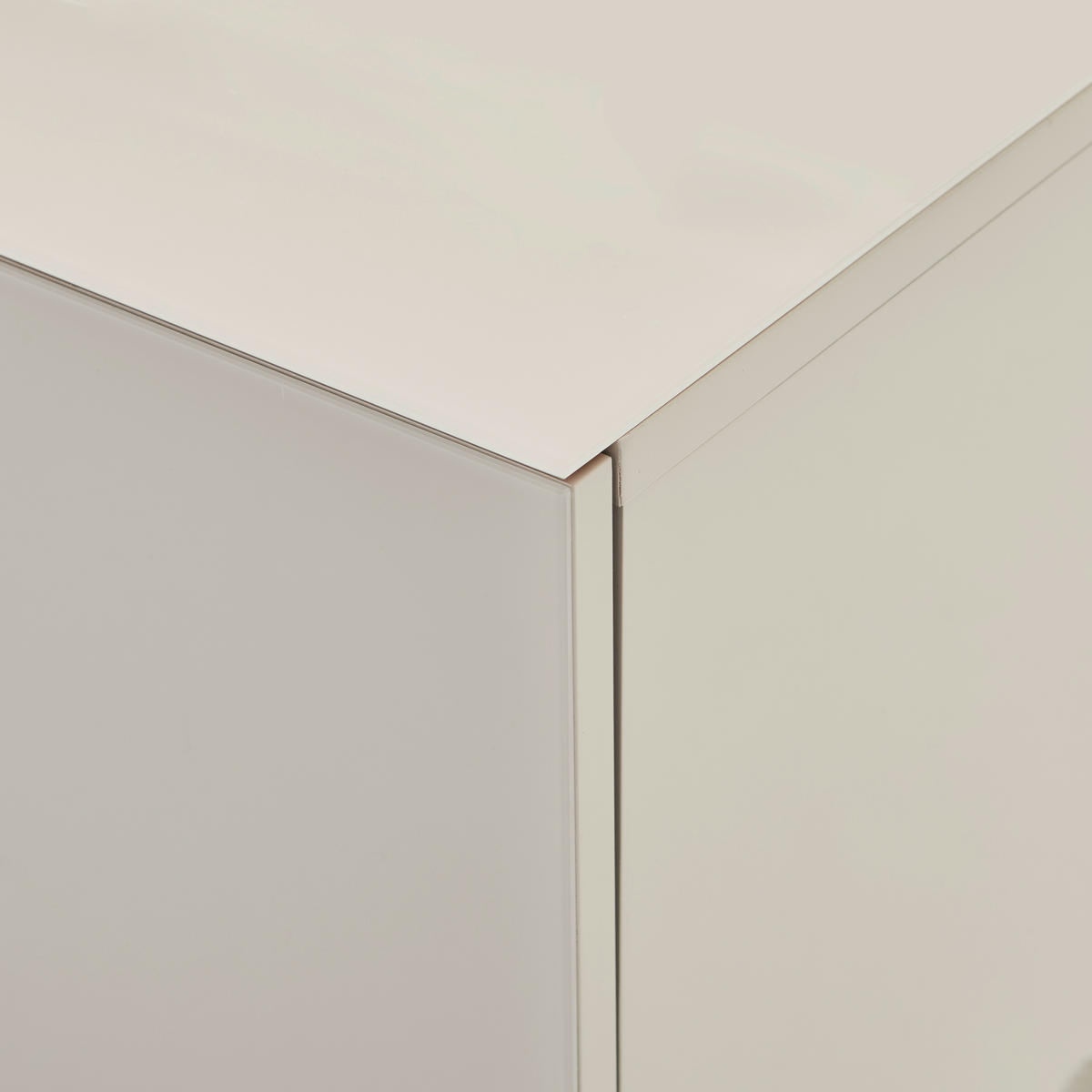 LOWBOARD  in 225/54.7/42 cm  - Kaschmir/Schwarz, Design, Glas/Holzwerkstoff (225/54.7/42cm) - Novel