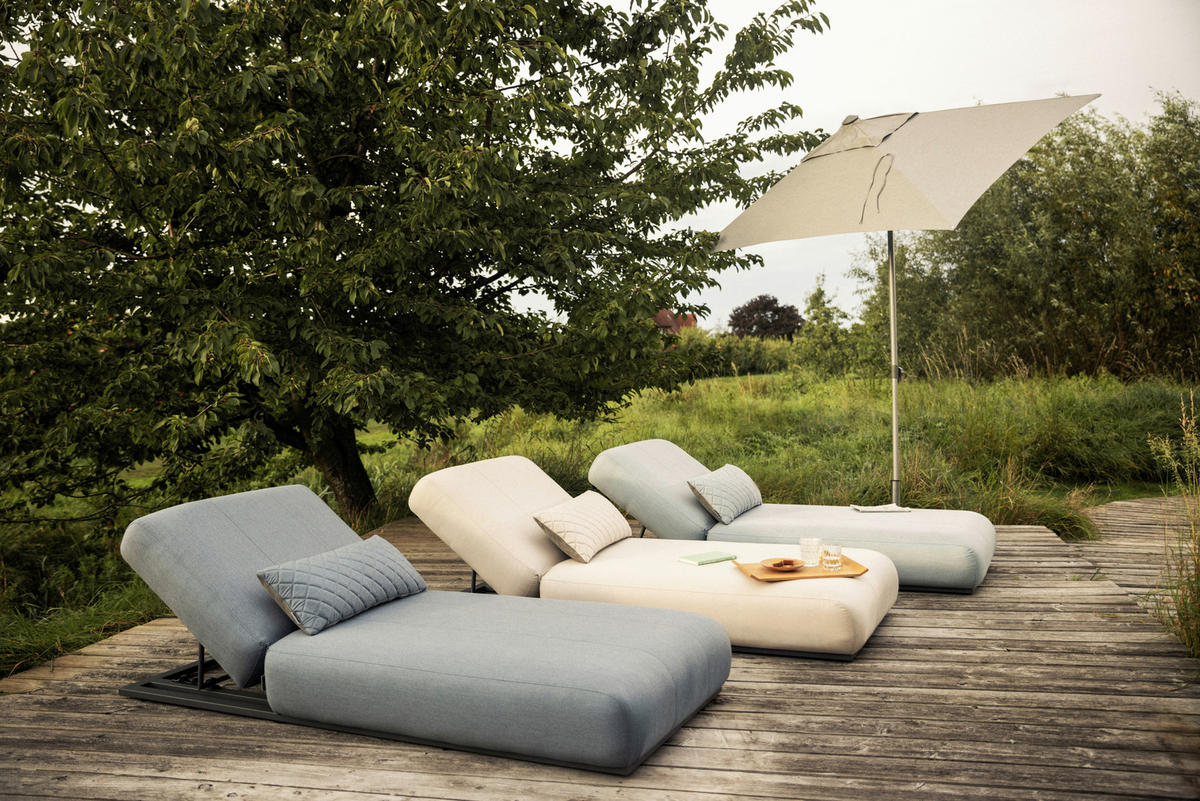 SONNENLIEGE 90/33/213 cm  - Anthrazit/Silberfarben, Basics, Kunststoff/Textil (90/33/213cm) - Kettler