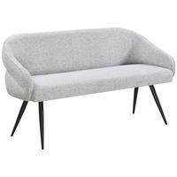 SITZBANK 150/82/62 cm Webstoff Grau, Schwarz  - Schwarz/Grau, MODERN, Textil/Metall (150/82/62cm) - Livetastic