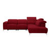 ECKSOFA Rot Flachgewebe  - Rot, Design, Textil/Metall (290/238cm) - Pure Home Lifestyle