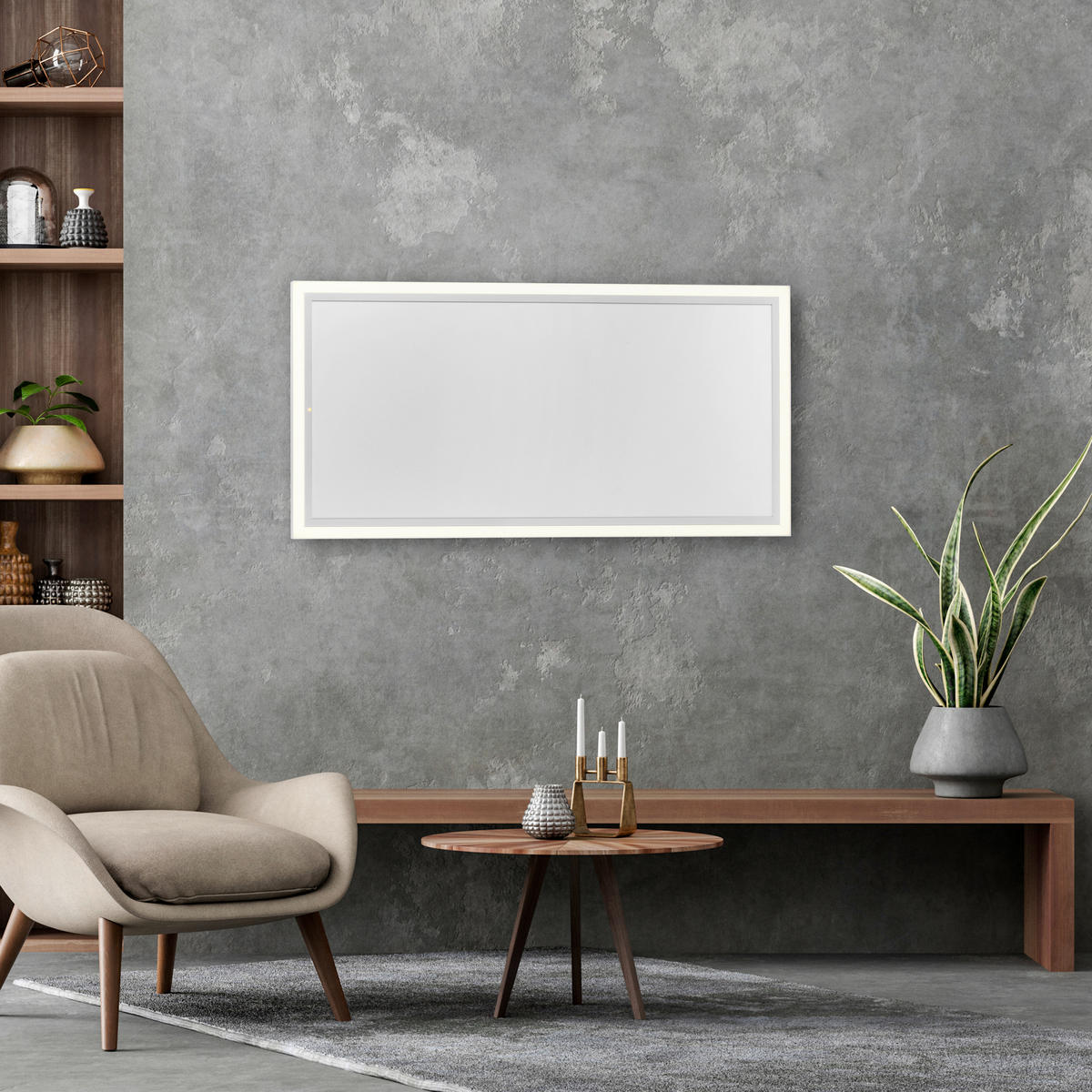 LED-DECKENLEUCHTE 120/60/6,8 cm   - Weiß, KONVENTIONELL, Kunststoff/Metall (120/60/6,8cm)