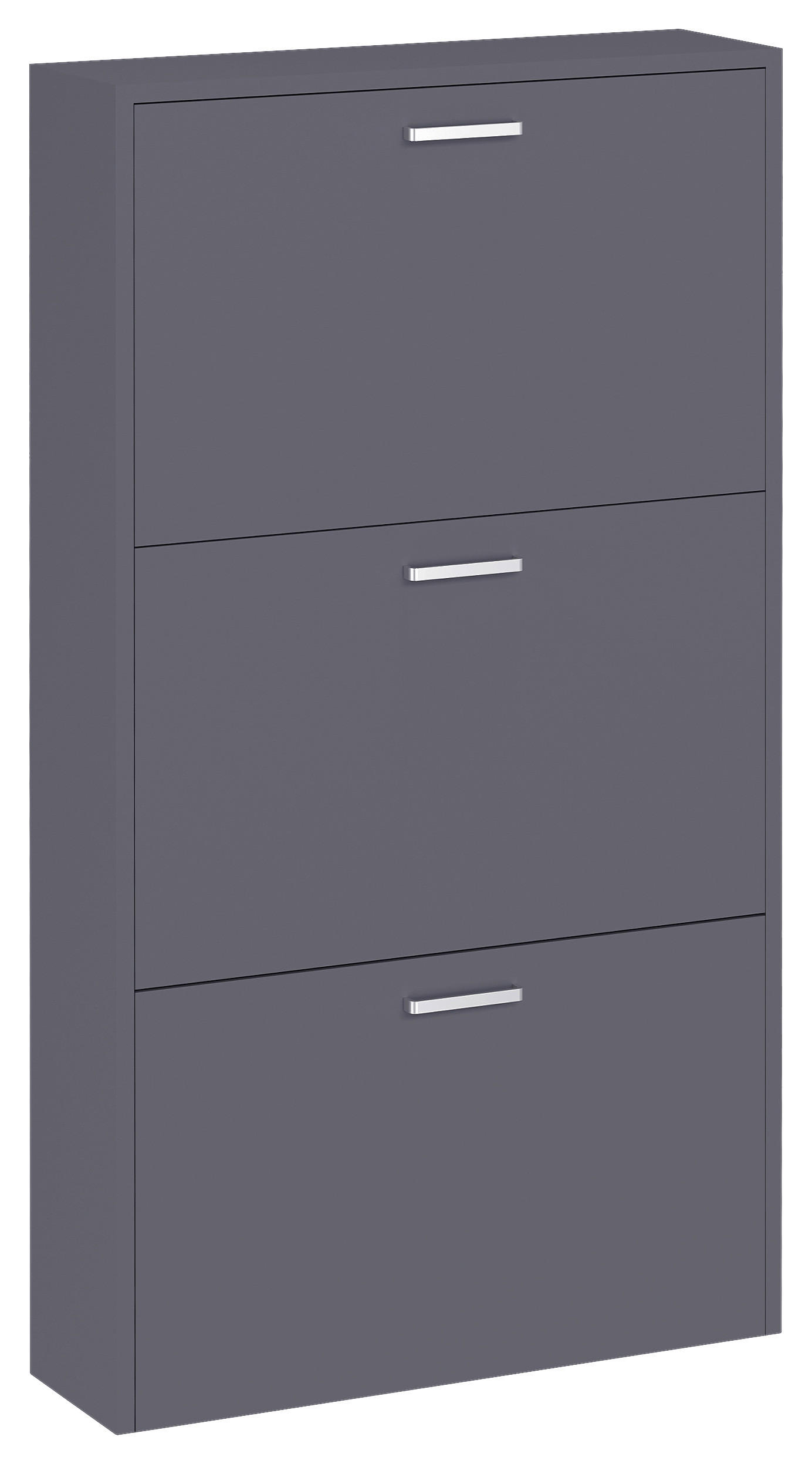 SCHUHSCHRANK Sulos  in 59/108/17 cm  - Anthrazit/Silberfarben, Design, Holzwerkstoff/Kunststoff (59/108/17cm) - MID.YOU