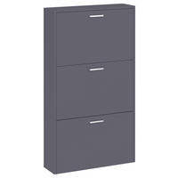 SCHUHSCHRANK Sulos  in 59/108/17 cm  - Anthrazit/Silberfarben, Design, Holzwerkstoff/Kunststoff (59/108/17cm) - MID.YOU