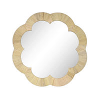 ZIDNO OGLEDALO   50 cm    - prirodna boja, Trendi, staklo/drvo (50cm) - Ambia Home