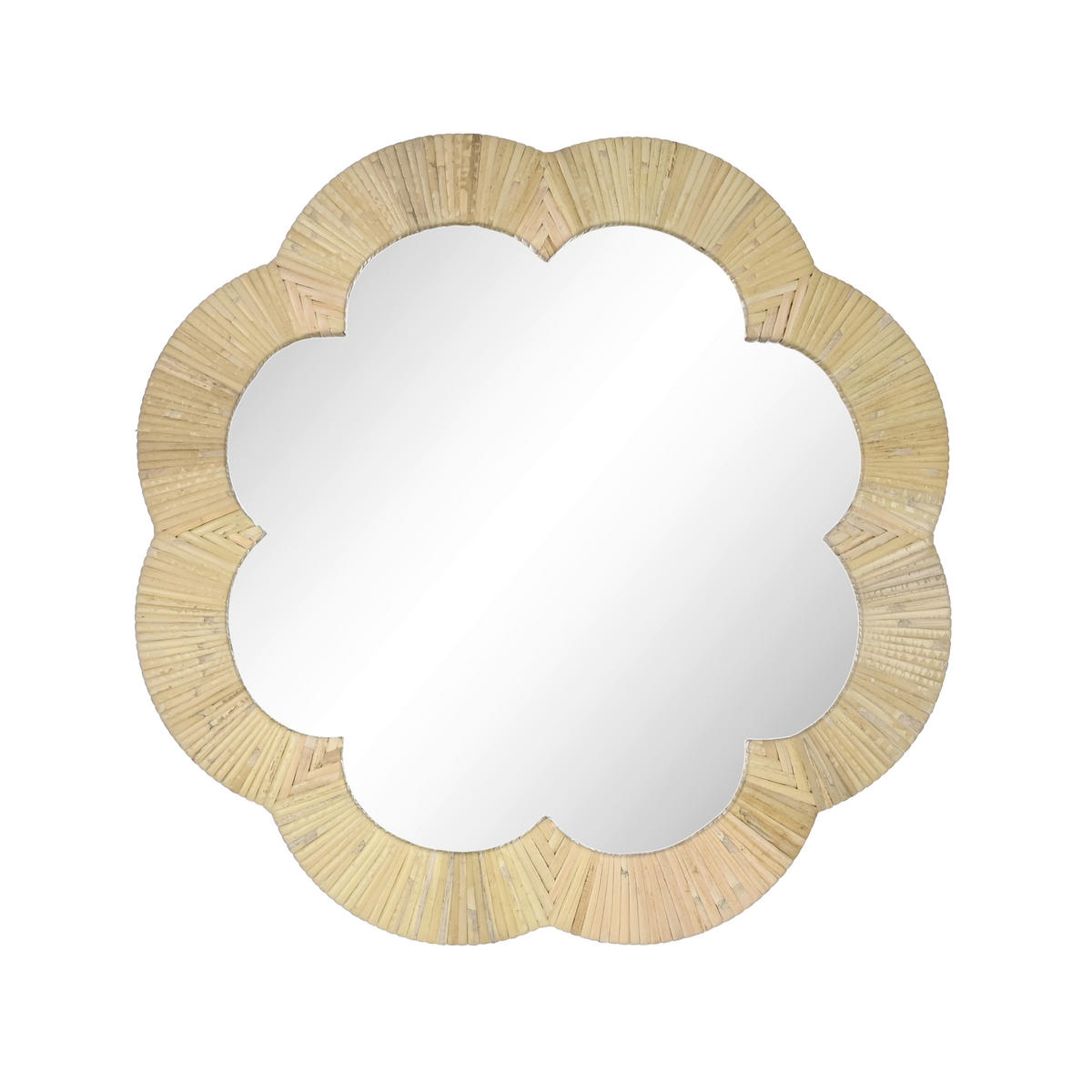 ZIDNO OGLEDALO   50 cm    - prirodna boja, Trendi, staklo/drvo (50cm) - Ambia Home