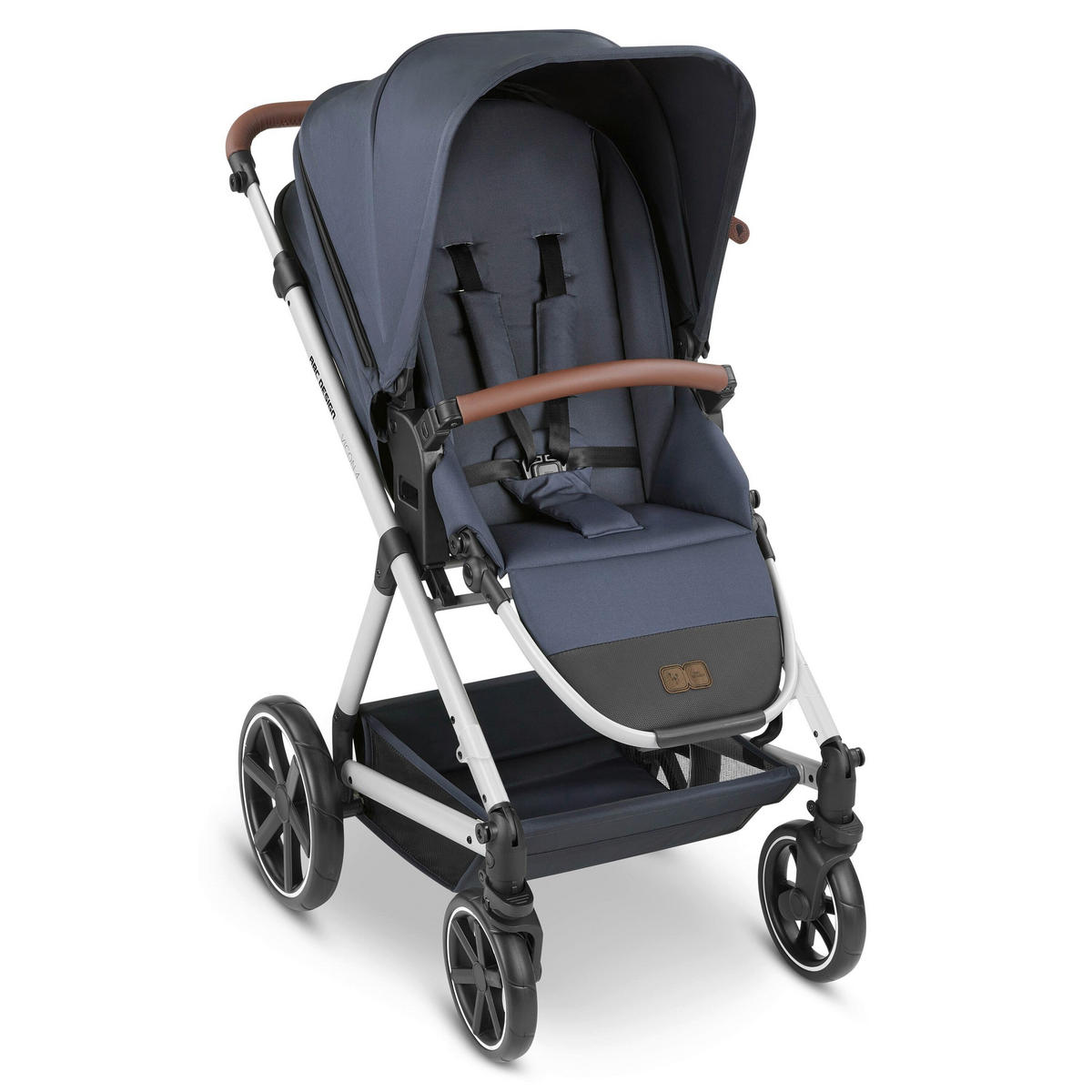 KINDERWAGENSET  Vicon 4  Lake  - Silberfarben/Dunkelblau, Basics, Textil/Metall (91/61/110cm) - ABC Design