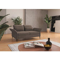 2,5-SITZER in Flachgewebe Schlammfarben  - Schlammfarben/Schwarz, KONVENTIONELL, Textil/Metall (189/92/123cm) - Sit & More