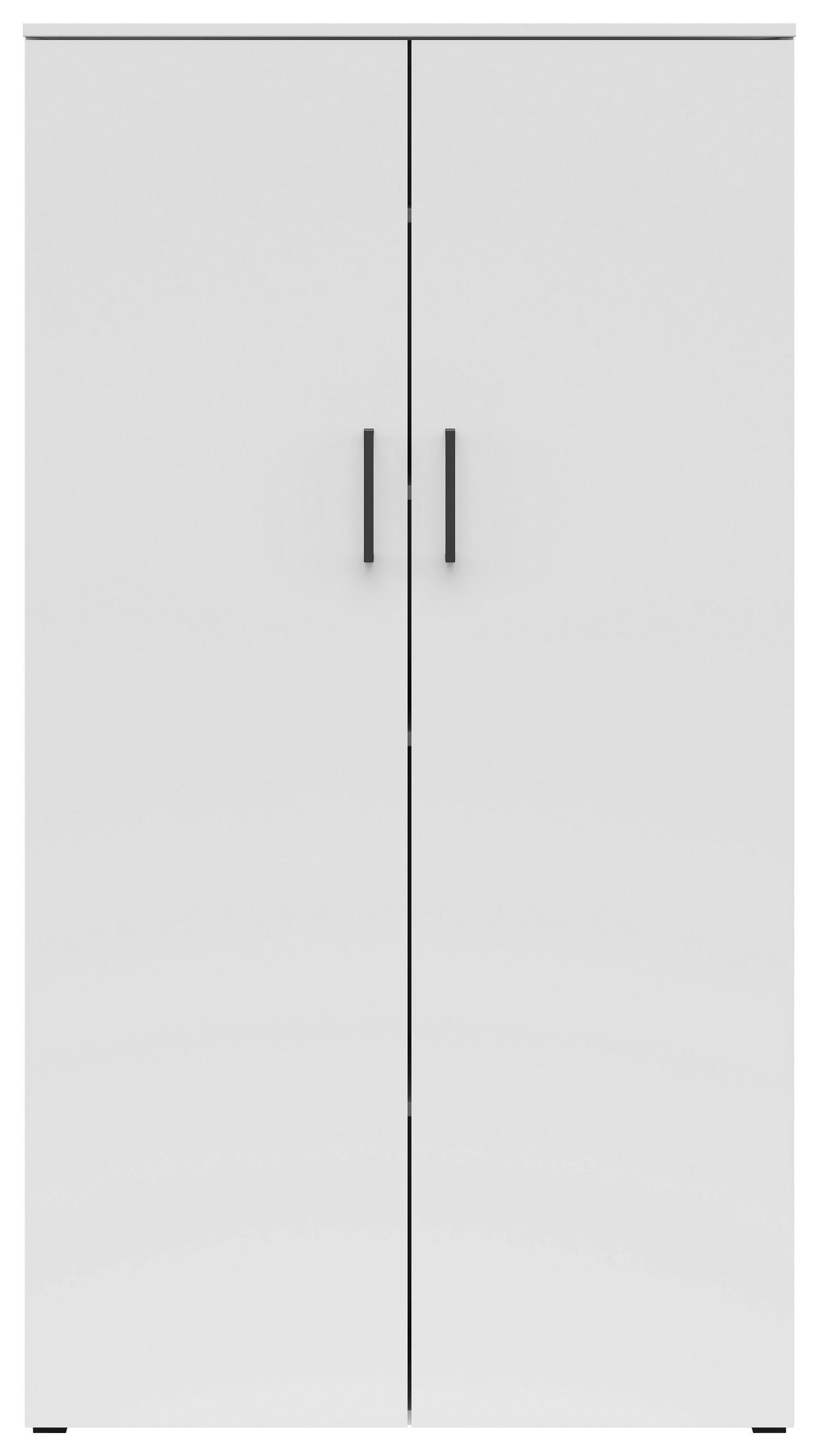 MEHRZWECKSCHRANK 80/147/40 cm  in Weiß  - Anthrazit/Schwarz, MODERN, Holzwerkstoff/Kunststoff (80/147/40cm) - Carryhome