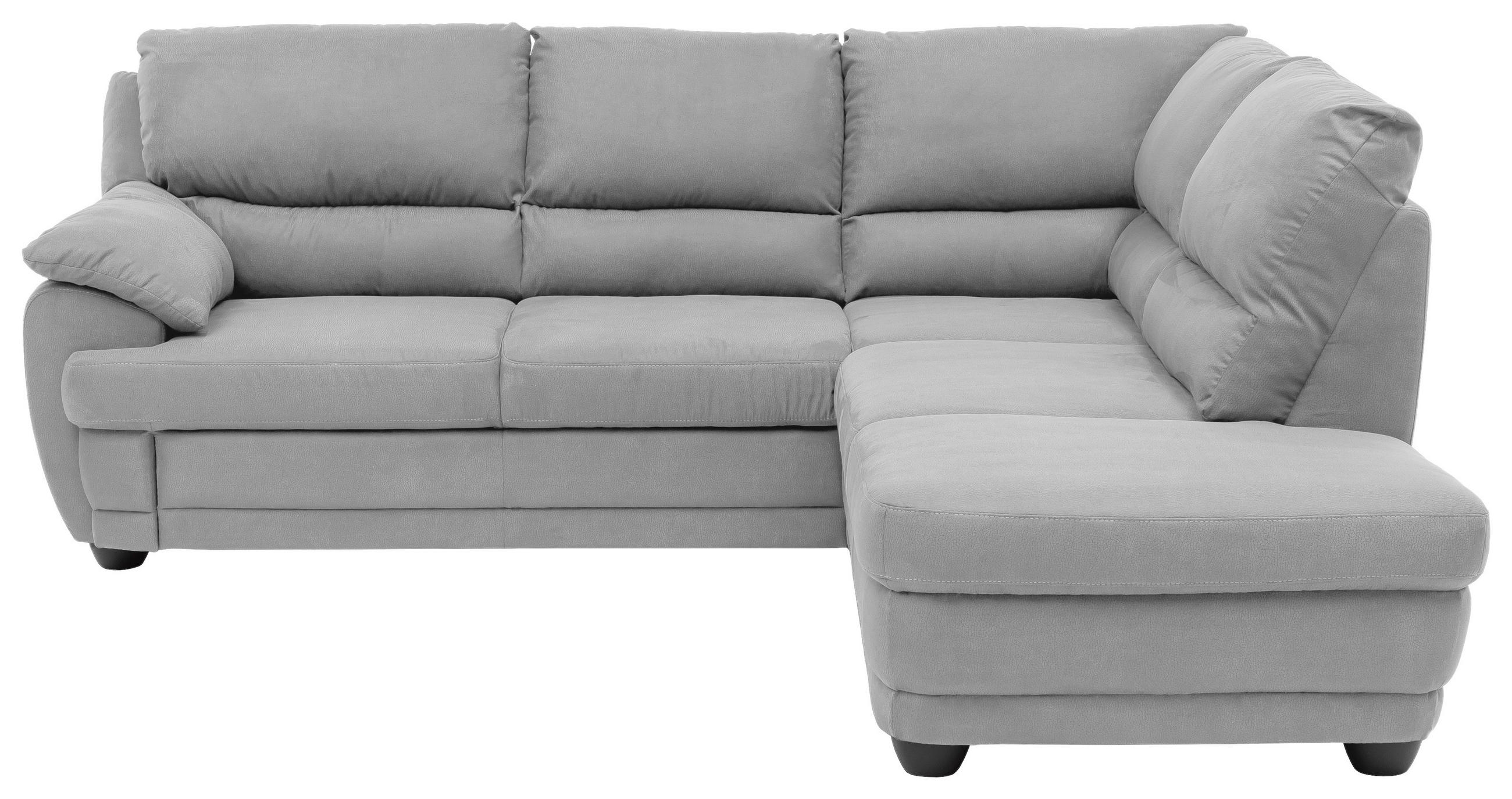 ECKSOFA in Mikrofaser Hellgrau  - Hellgrau, Design, Kunststoff/Textil (245/225cm) - Livetastic