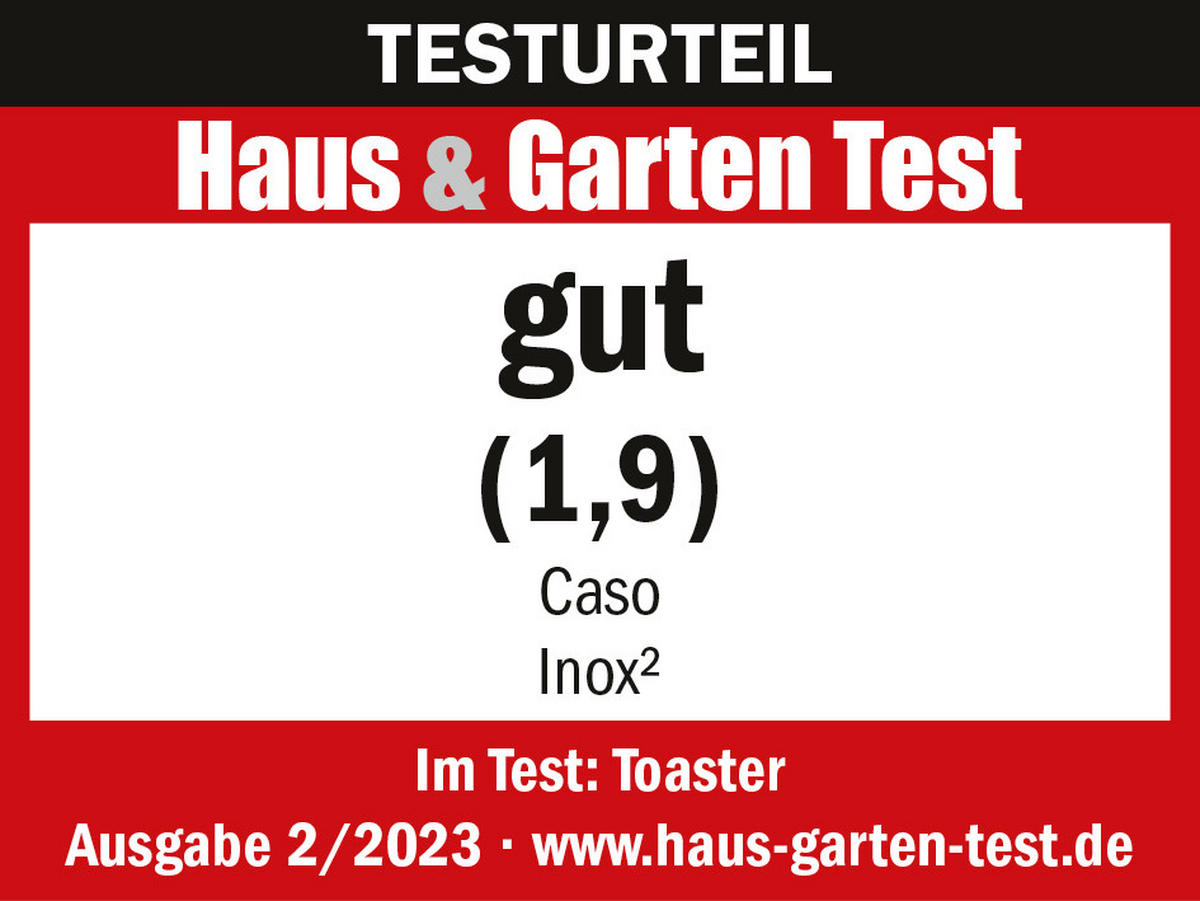 TOASTER  - Chromfarben/Schwarz, Basics, Kunststoff/Metall (24/20/19,5cm) - CASO Design