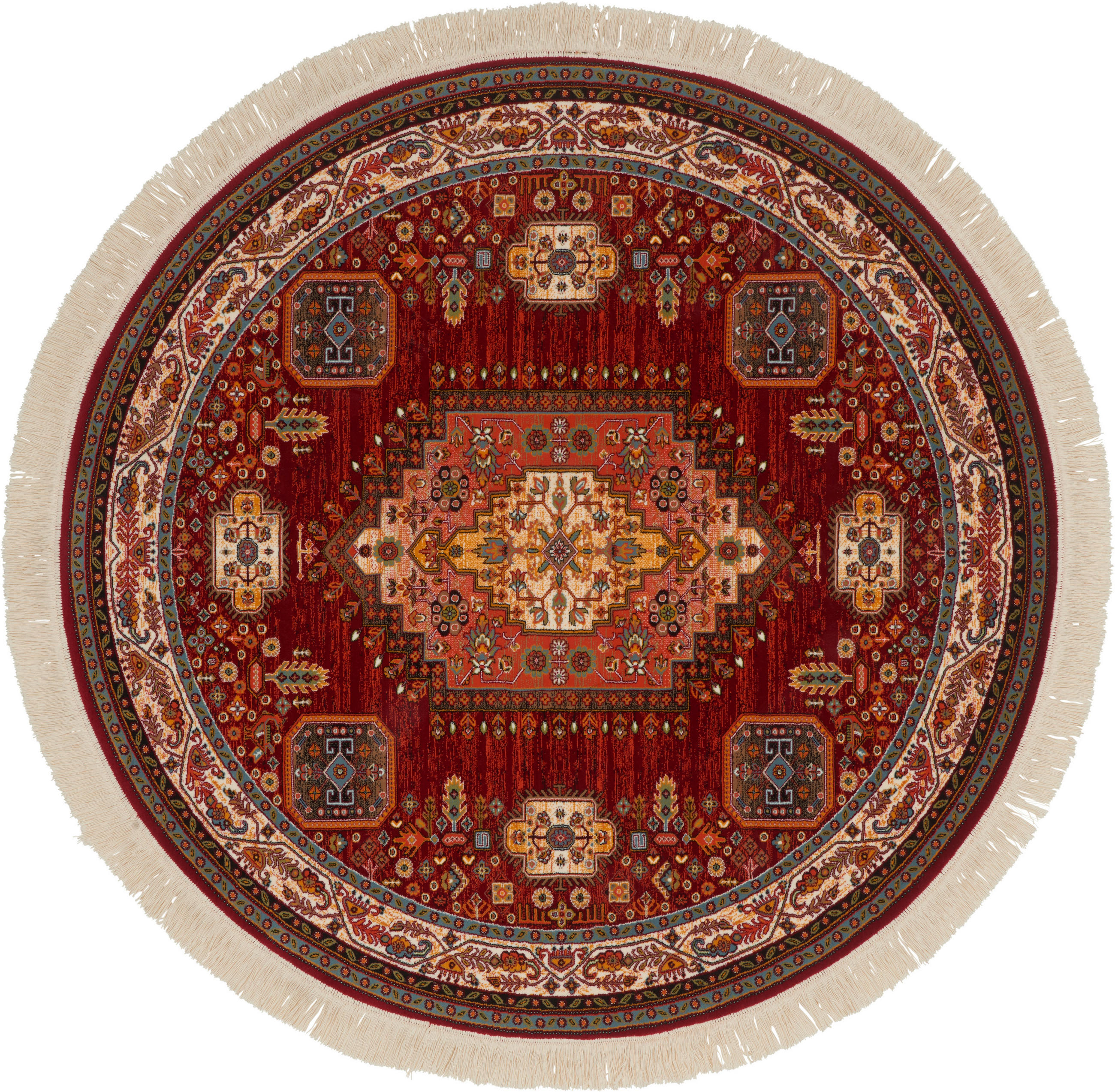 COVOR ȚESUT ABADEH ROT  - roșu, Lifestyle, textil (150/150cm) - Cazaris