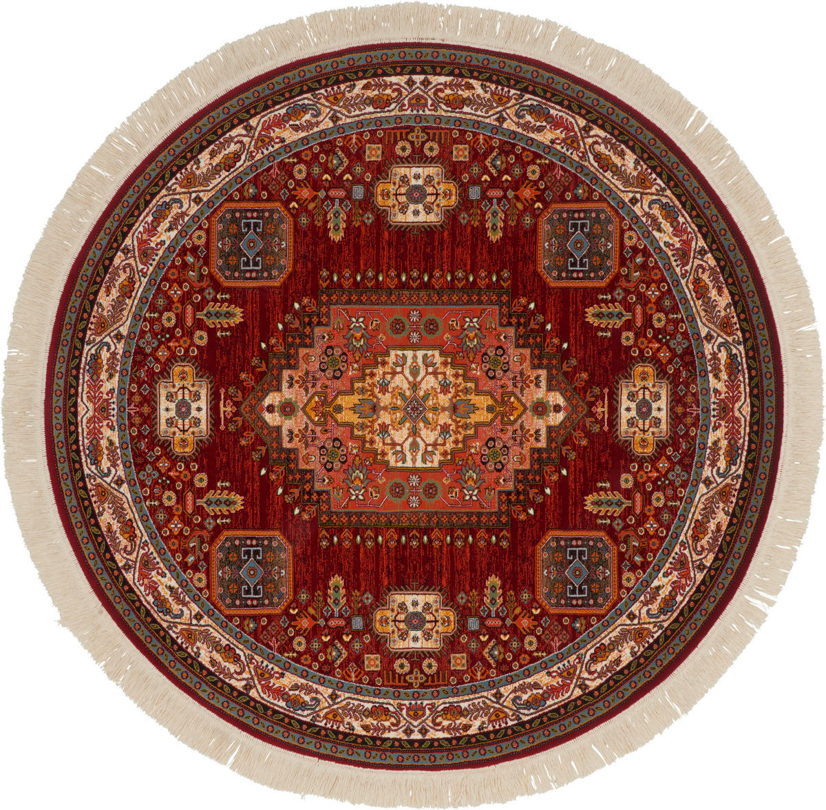 COVOR ȚESUT ABADEH ROT  - roșu, Lifestyle, textil (150/150cm) - Cazaris