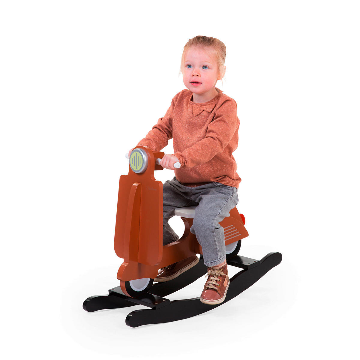 SCHAUKELTIER - Rostfarben/Schwarz, KONVENTIONELL, Holzwerkstoff (70/25/57cm) - Childhome