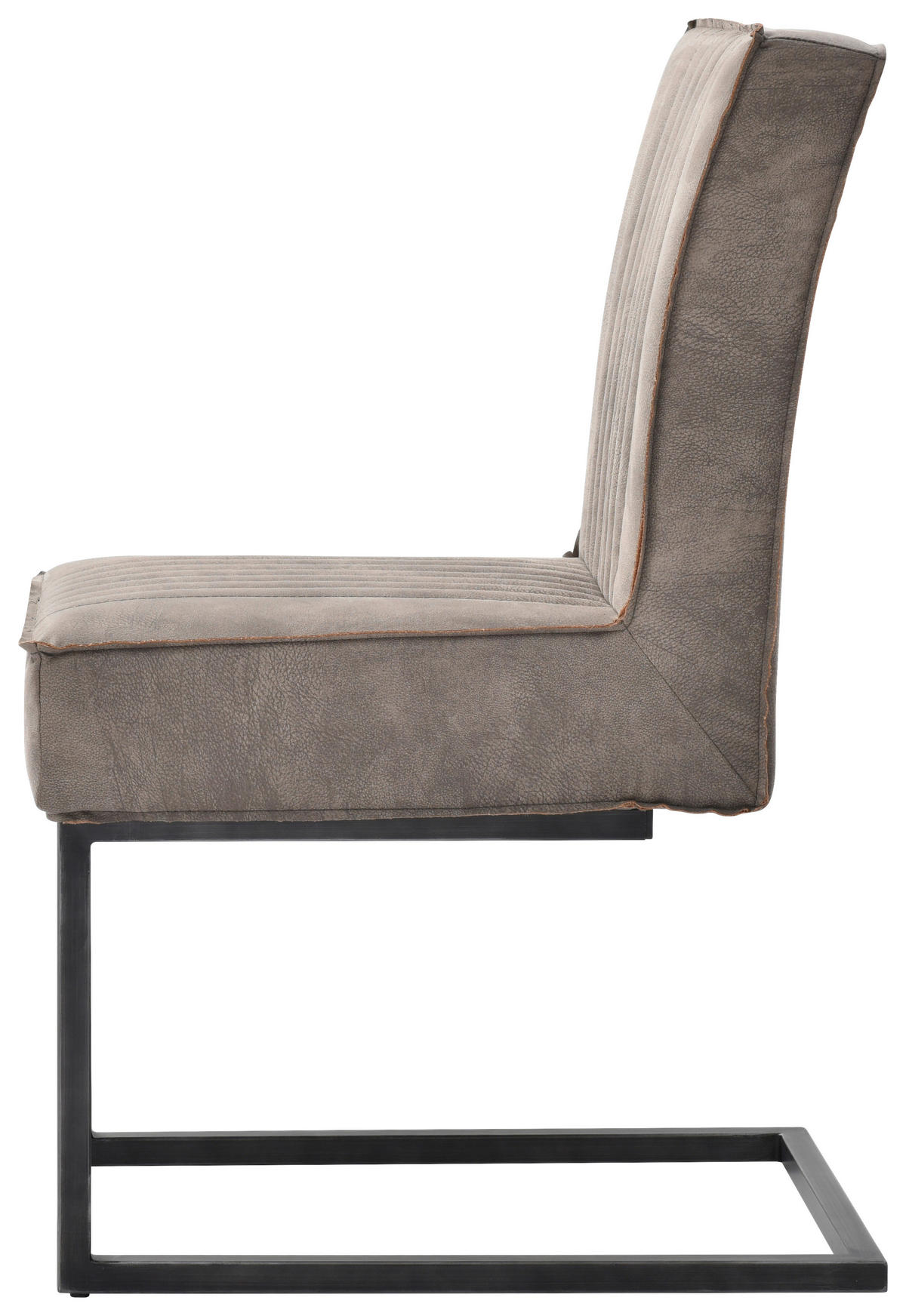 Schwinstuhl Jonna  in Eisen  - Taupe/Schwarz, KONVENTIONELL, Textil/Metall (47/92/70cm)