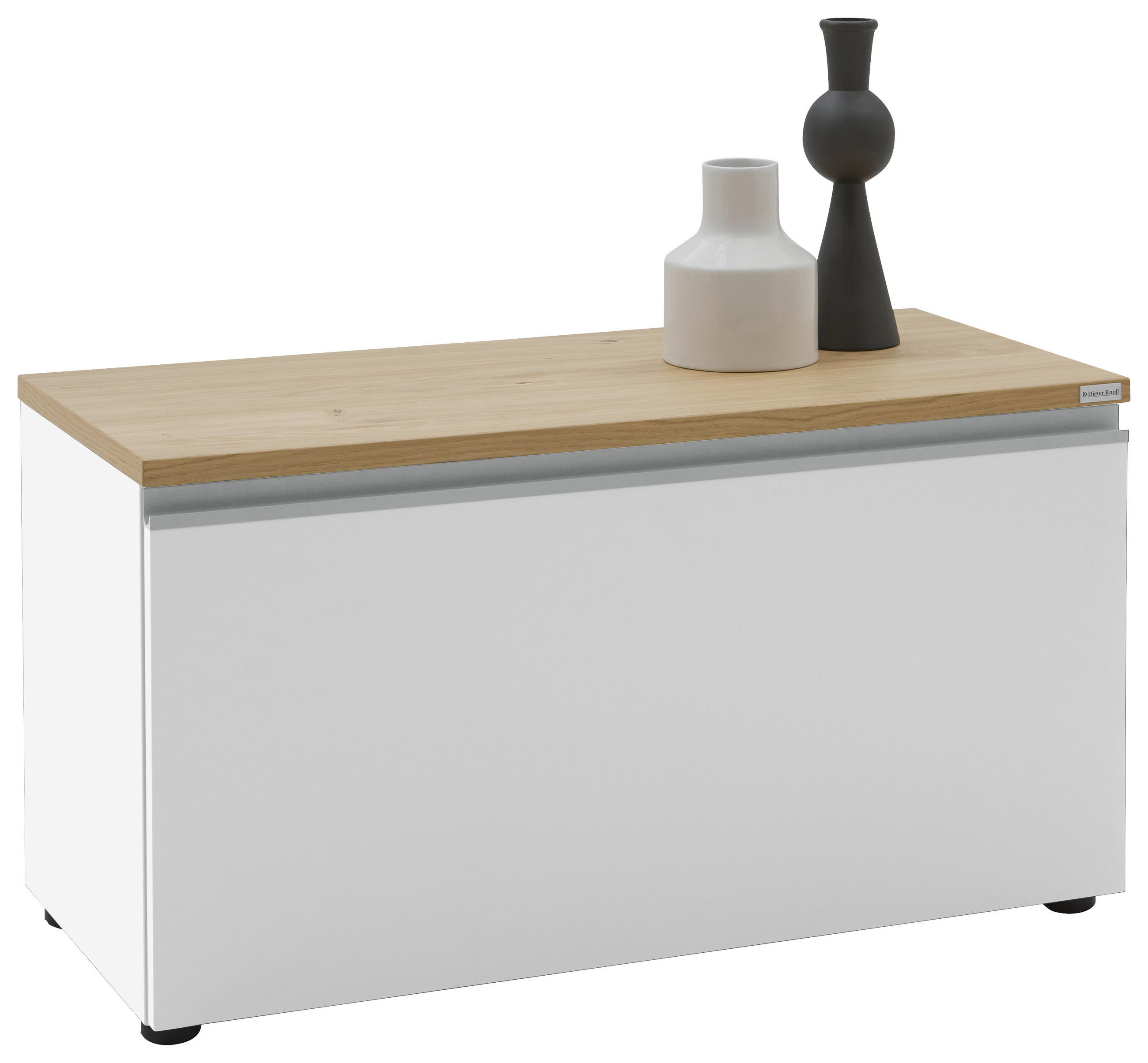 LOWBOARD  in 90/46/41 cm  - Eichefarben/Silberfarben, Design, Holzwerkstoff/Kunststoff (90/46/41cm) - Dieter Knoll