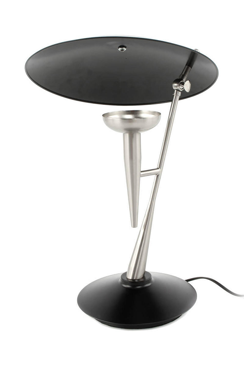 TISCHLEUCHTE 36/36/50 cm   - Silberfarben/Schwarz, Trend, Metall (36/36/50cm) - Kayoom