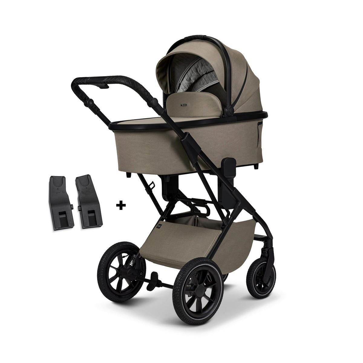 DJEČJA KOLICA  Più  - boje blata/crna, Basics, tekstil (105/56.5/127cm) - Moon