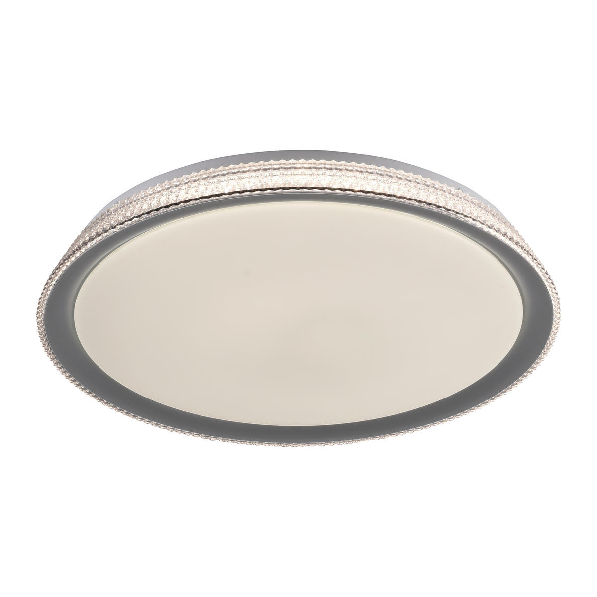LED-DECKENLEUCHTE Lola Smart  Smart 51/51/9 cm   - Silberfarben/Weiß, Design, Kunststoff/Metall (51/51/9cm)