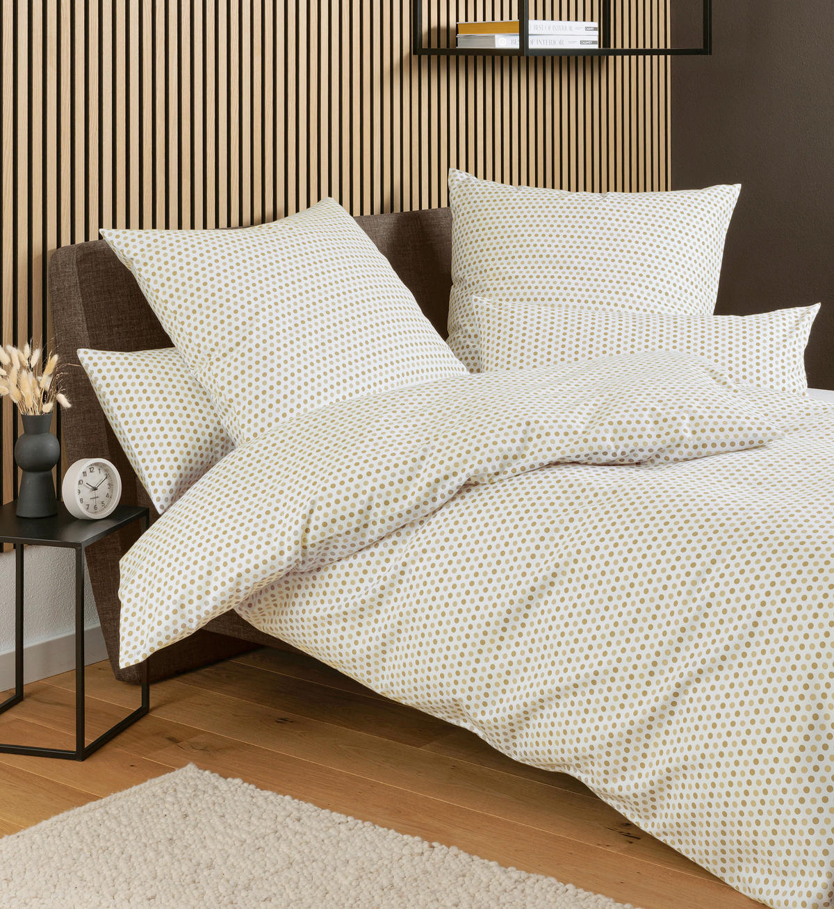 POSTELJNINA 135/200 cm flanela svetlo rjava  - svetlo rjava, Konvencionalno, tekstil (135/200cm) - Janine