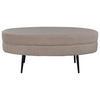 HOCKERBANK 100/41/40 cm Teddystoff Schwarz, Beige Metall  - Beige/Schwarz, Design, Textil/Metall (100/41/40cm) - Livetastic