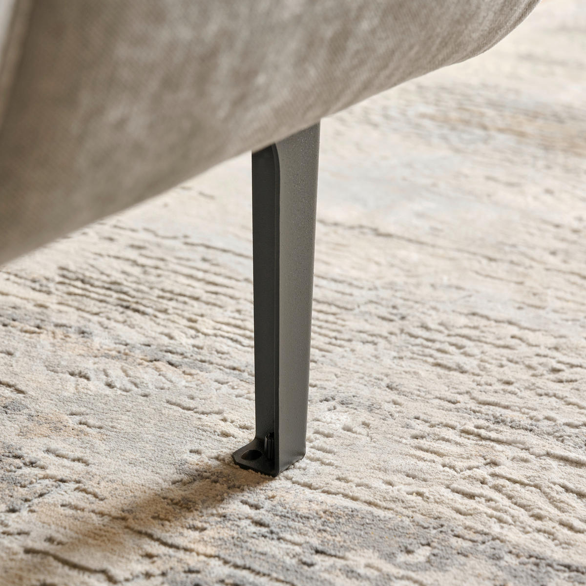 ECKSOFA inkl. Funktionen Grau Chenille  - Schwarz/Grau, Design, Textil/Metall (167/311cm) - Xora