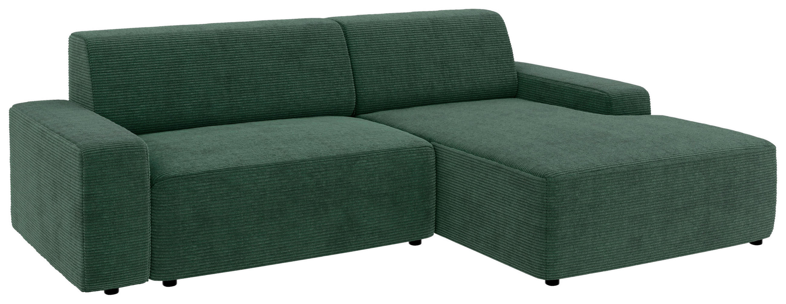 Thumbnail - Trendmanufaktur Ecksofa Wien, Dunkelgrün, Textil, 4-Sitzer, Ottomane rechts, L-Form, 246x162 cm, Made in Europe, Rücken ...