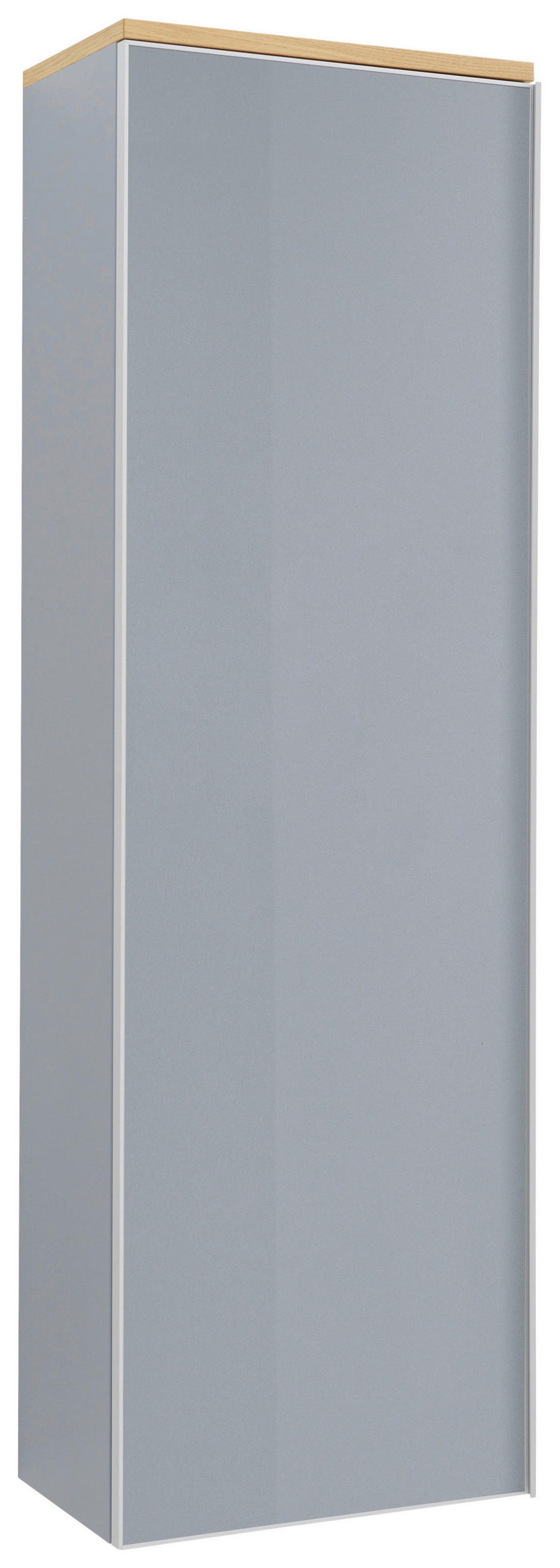 GARDEROBENSCHRANK  in 54/170/31 cm  - Eichefarben/Silberfarben, Design, Glas/Holz (54/170/31cm)