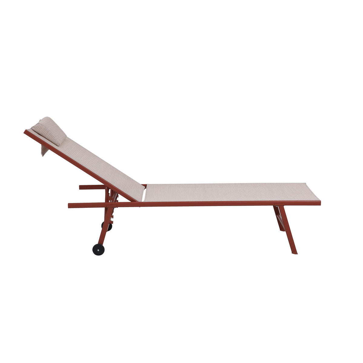 DREIBEINLIEGE 55/97/185 cm  - Terracotta, Basics, Textil/Metall (55/97/185cm)