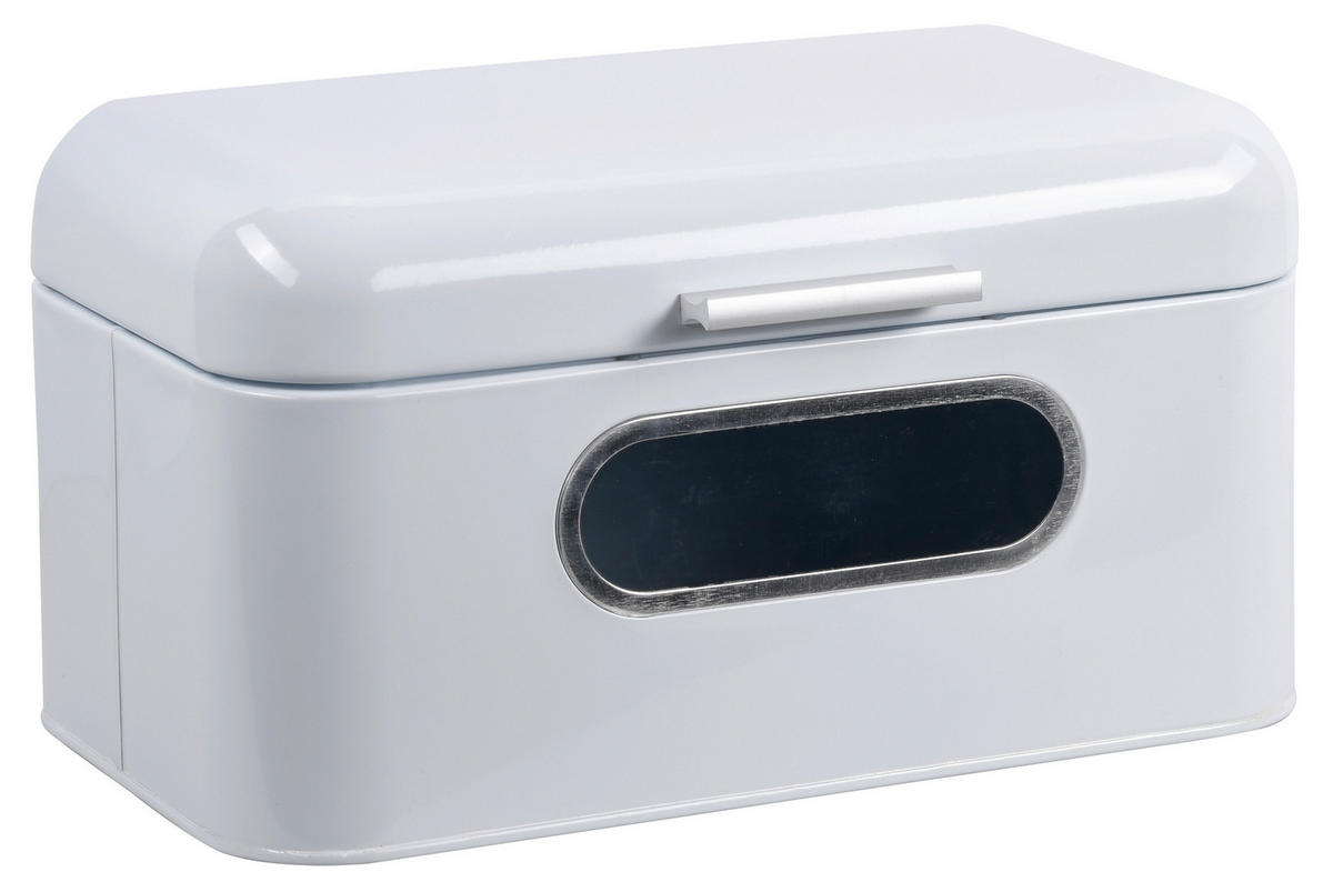 KUTIJA ZA KRUH  30/18/15,4 cm      - bijela visoki sjaj, Basics, metal (30/18/15,4cm) - Kesper