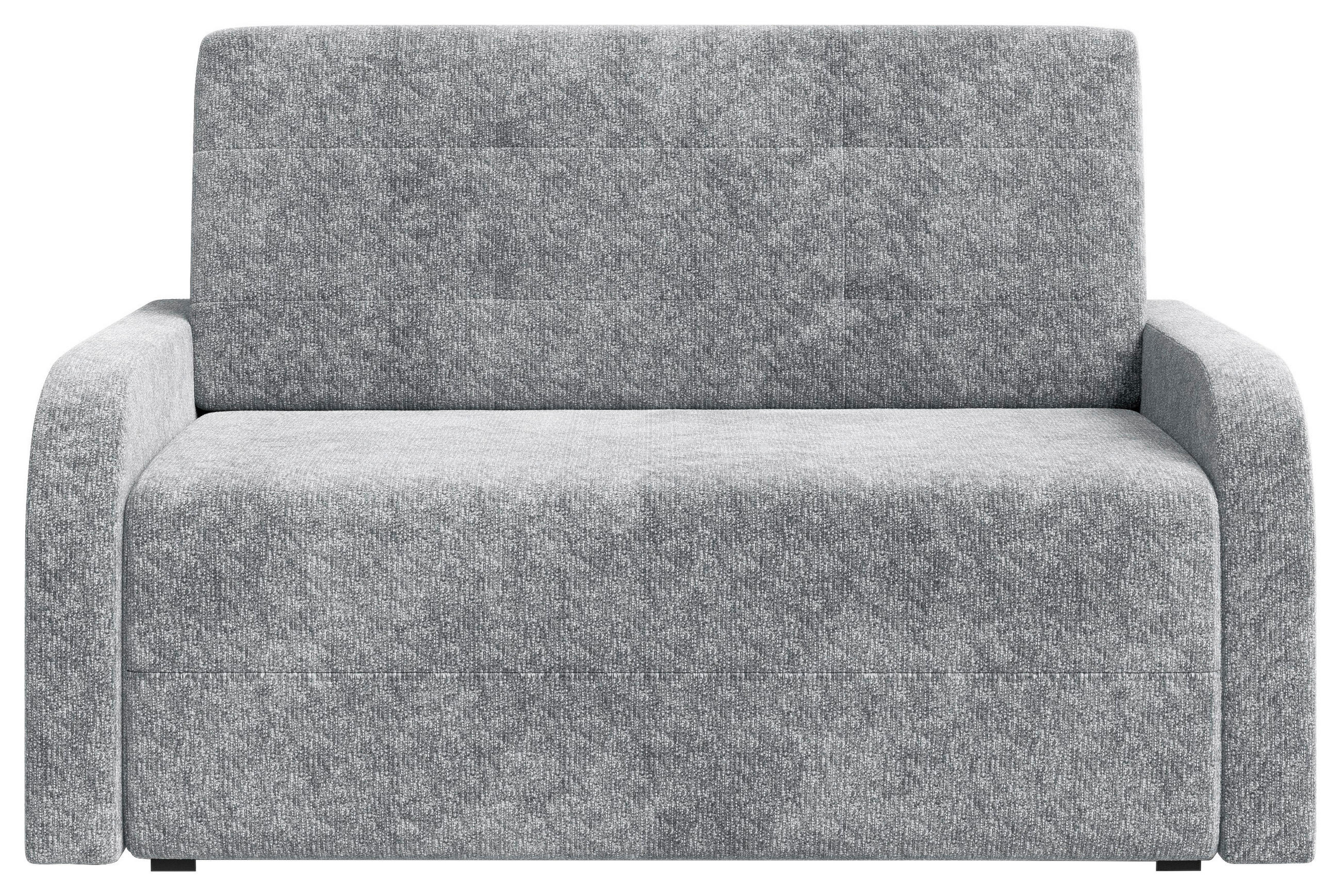 SCHLAFSOFA Chenille Blaugrau  inkl. Bettkasten, Schlaffunktion, Rücken echt, Liegefläche im Originalstoff  - Blaugrau/Schwarz, MODERN, Kunststoff/Textil (190/90/100cm) - Milino