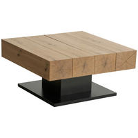 KONFERENČNÍ STOLEK, černá, barvy dubu, kompozitní dřevo, 80/80/40 cm - černá/barvy dubu, Design, kompozitní dřevo (80/80/40cm) - Carryhome