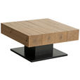 COUCHTISCH in Holzwerkstoff 80/80/40 cm  - Eichefarben/Schwarz, Design, Holzwerkstoff (80/80/40cm) - Carryhome