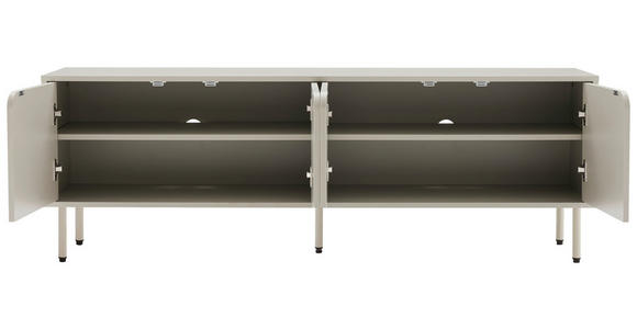 LOWBOARD  in 160/55/40 cm  - Seidengrau, Design, Holzwerkstoff/Metall (160/55/40cm) - Xora