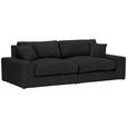 BIGSOFA Struktur, Bouclé Anthrazit  - Greige/Anthrazit, MODERN, Kunststoff/Textil (240/76/125cm) - Landscape