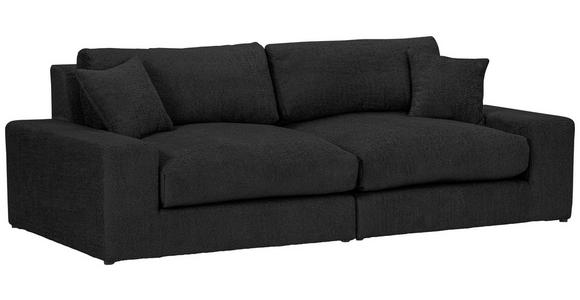 BIGSOFA Struktur, Bouclé Anthrazit  - Greige/Anthrazit, MODERN, Kunststoff/Textil (240/76/125cm) - Landscape