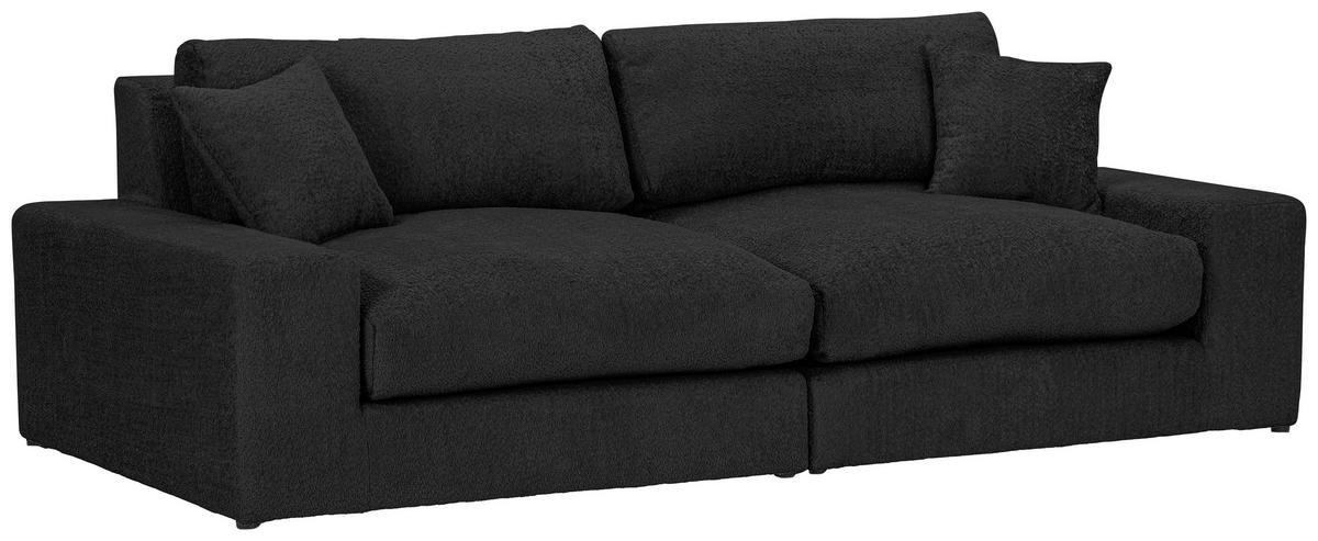 BIGSOFA Struktur, Bouclé Anthrazit  - Greige/Anthrazit, MODERN, Kunststoff/Textil (240/76/125cm) - Landscape