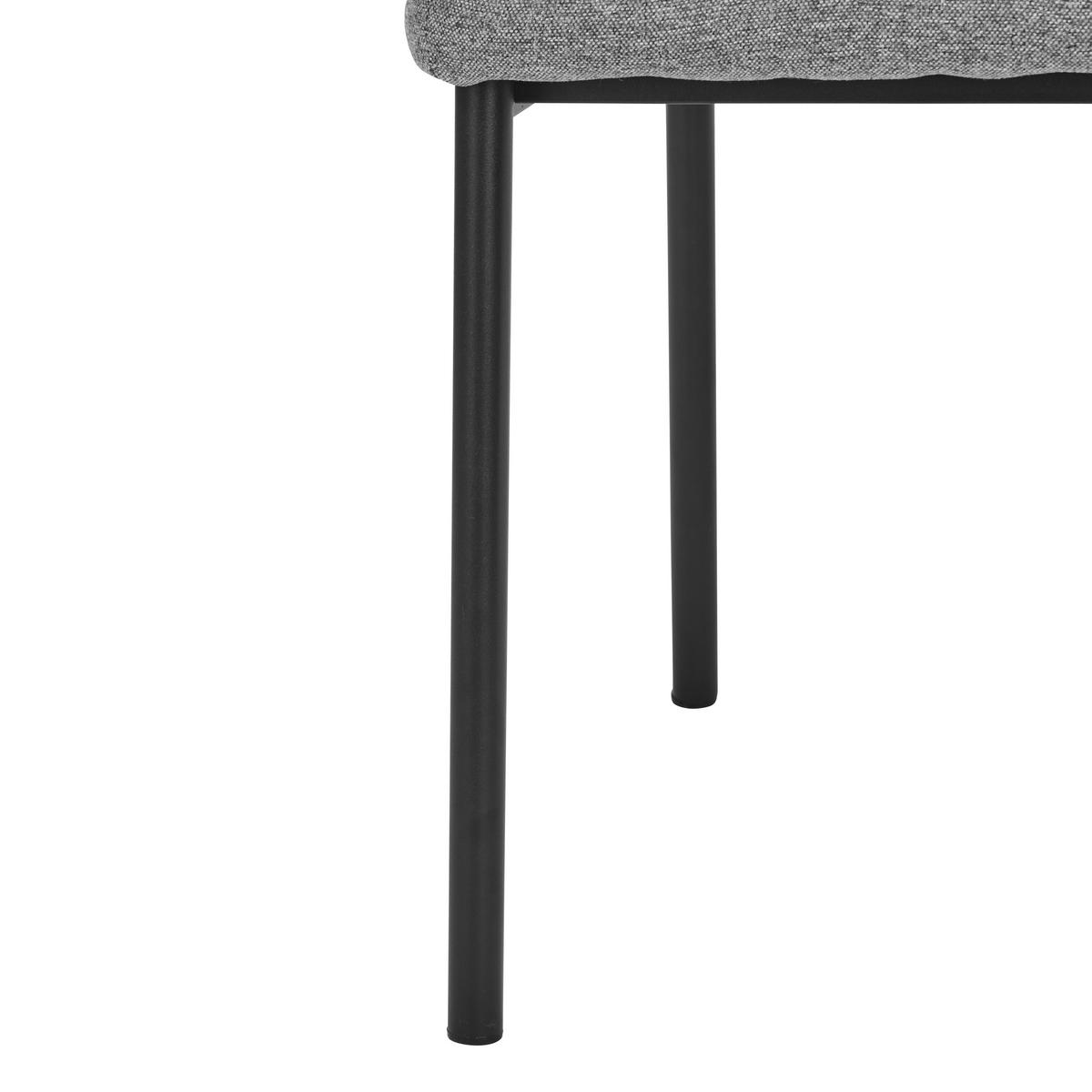 STUHL  in Stahl Webstoff Metall, Textil  - Schwarz/Grau, MODERN, Textil/Metall (46/86/53cm) - MID.YOU