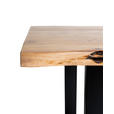 ESSTISCH 180/90/76 cm Echtholz  Holz, Metall Schwarz, Akaziefarben  - Schwarz/Akaziefarben, Design, Holz/Metall (180/90/76cm) - Carryhome