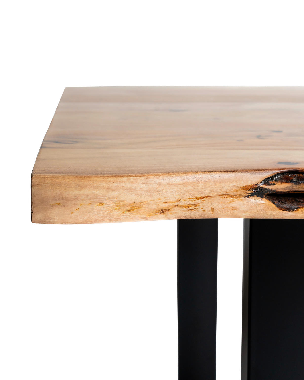 ESSTISCH in Holz, Metall 180/90/76 cm  - Schwarz/Akaziefarben, Design, Holz/Metall (180/90/76cm) - Carryhome