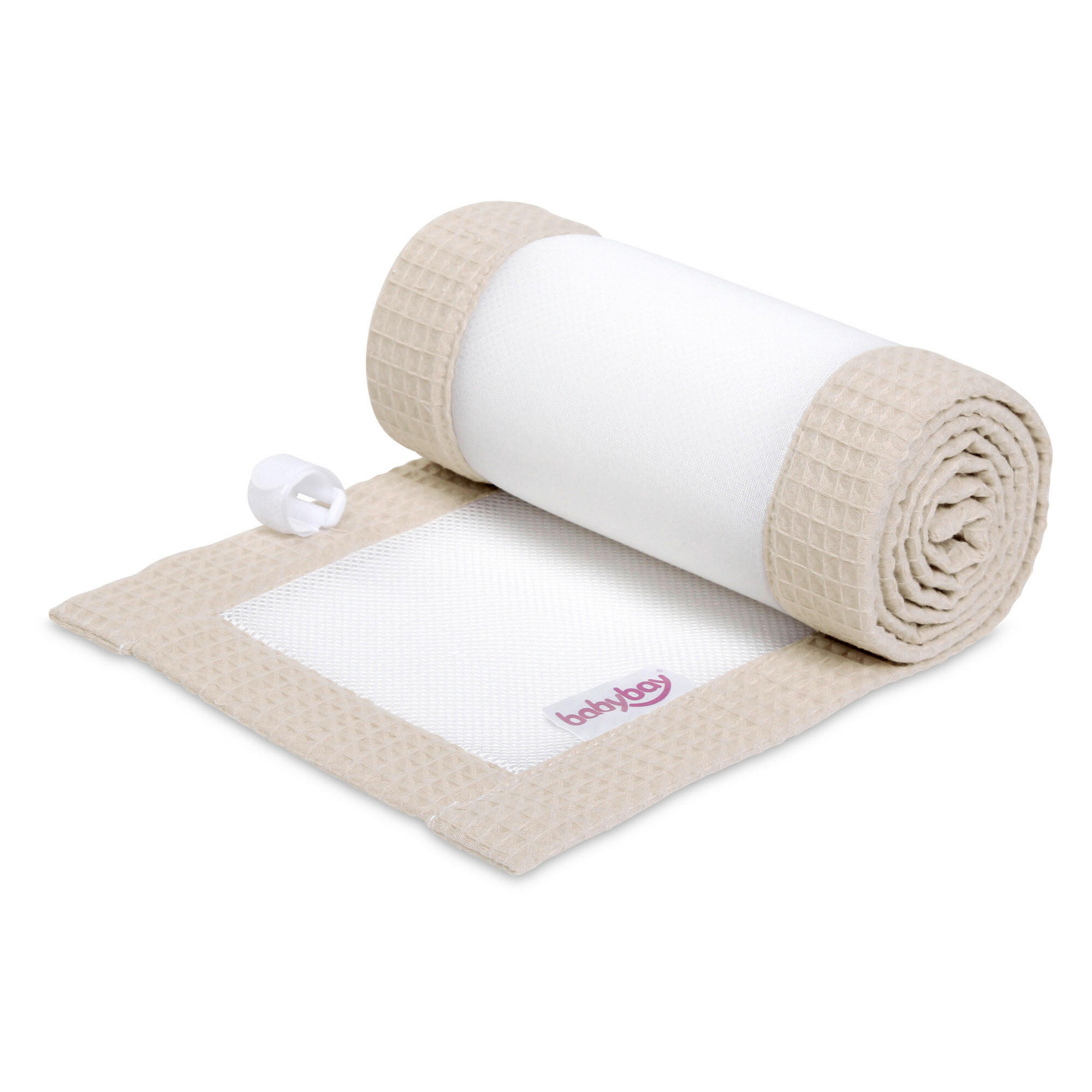 NESTCHEN babybay Nestchen 3D Mesh  - Sandfarben, Basics, Naturmaterialien (200/24/2cm) - Tobi