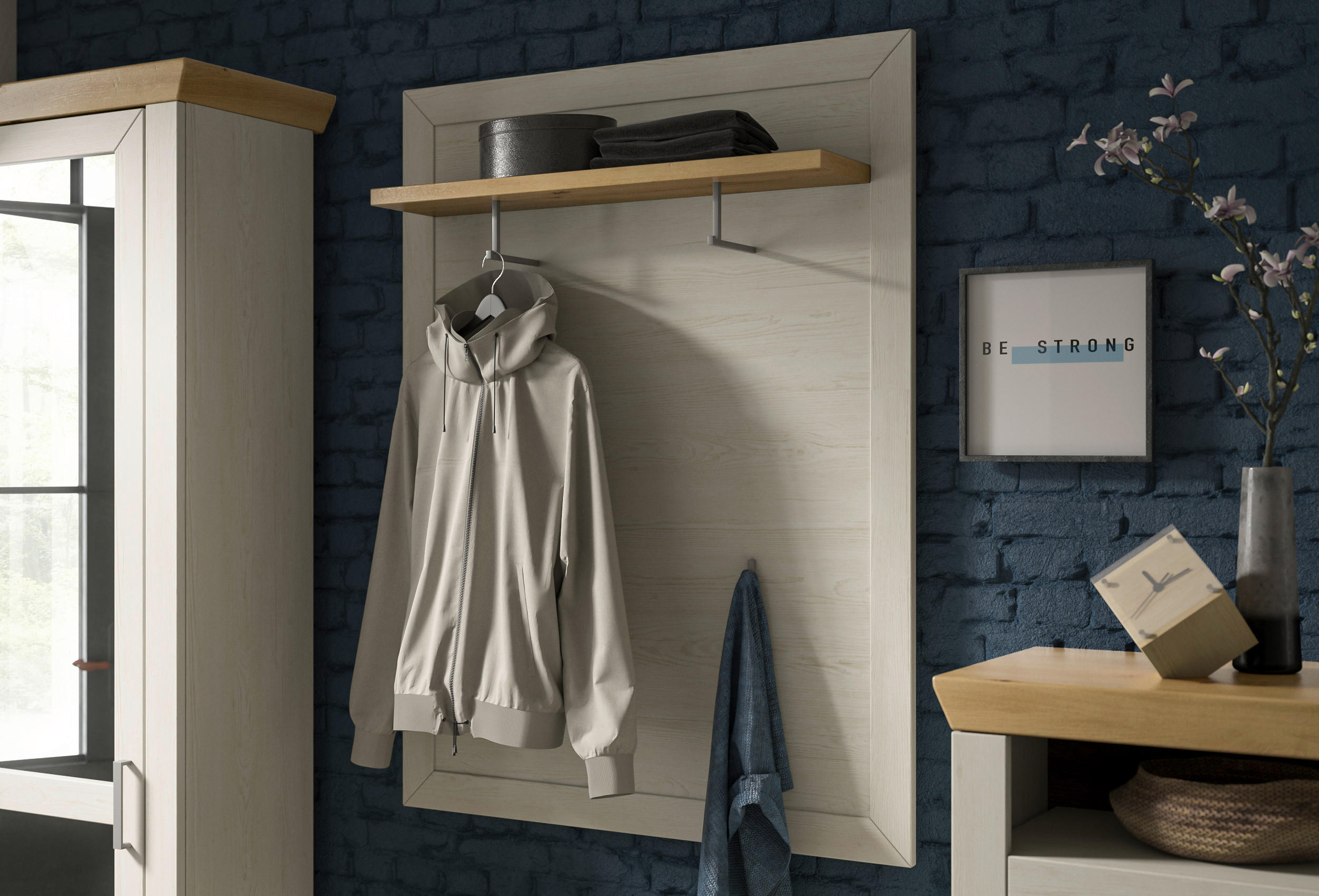 GARDEROBENPANEEL  in 100/130/26,6 cm  - Eichefarben/Pinienfarben, Basics, Holzwerkstoff (100/130/26,6cm) - SetOne by Musterring