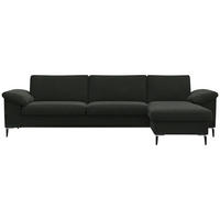 ECKSOFA Waldgrün Flachgewebe  - Waldgrün/Alufarben, Design, Textil/Metall (274/159cm) - Livetastic