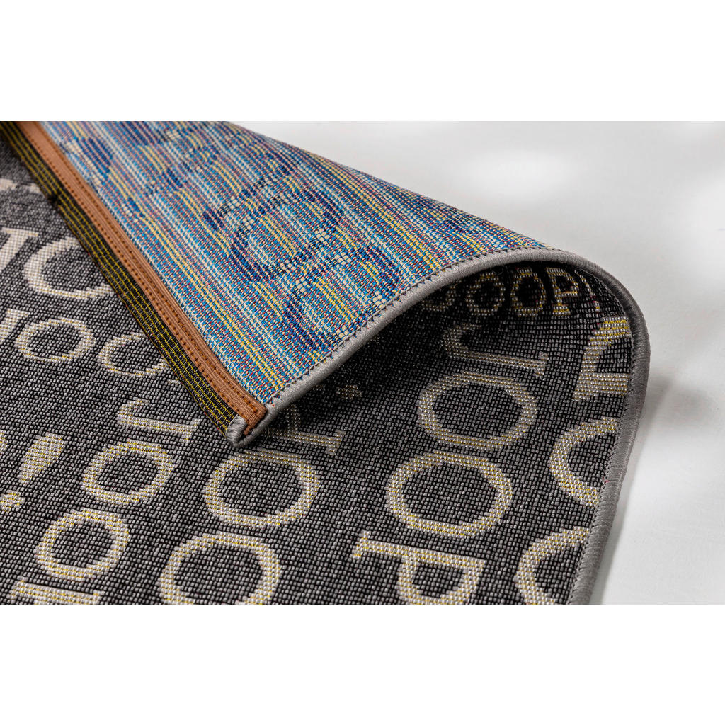 Thumbnail - Joop! Outdoorteppich Repeat, Graphit, Kunststoff, Textil, Schriftzug, rechteckig, 160x235 cm, antistatisch, pflegeleicht...