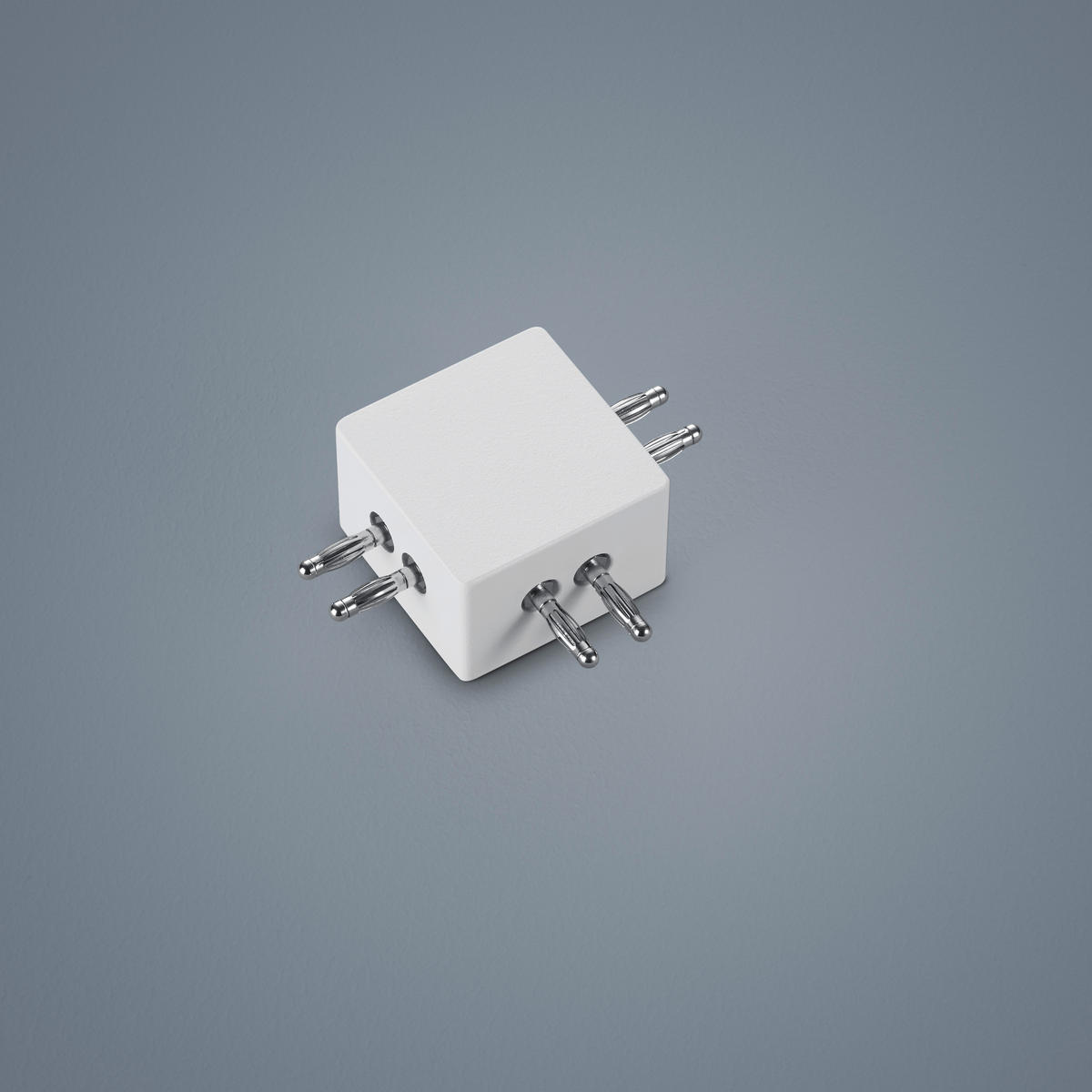 DECKENLEUCHTE 4,5/4,5/3 cm   - Weiß, Basics, Metall (4,5/4,5/3cm) - Helestra