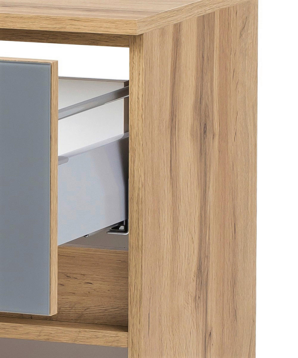 BADEZIMMER  in 120 cm  - Eichefarben/Weiß, KONVENTIONELL, Glas/Holzwerkstoff (120cm) - Held