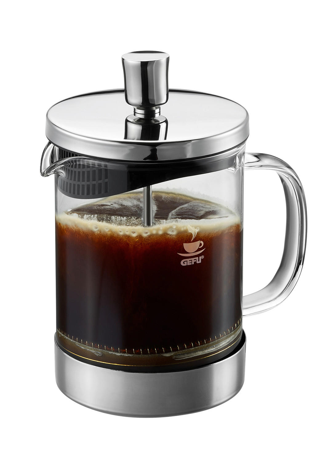 KAFFEEBEREITER 0,6 L  - Edelstahlfarben/Transparent, Basics, Glas/Metall (15/10,3/16,5cm) - Gefu