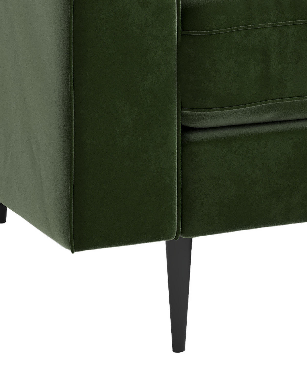 HÖRNSOFFA i flatväv olivgrön  - stålfärgad/olivgrön, Design, metall/textil (205/259cm) - Livetastic