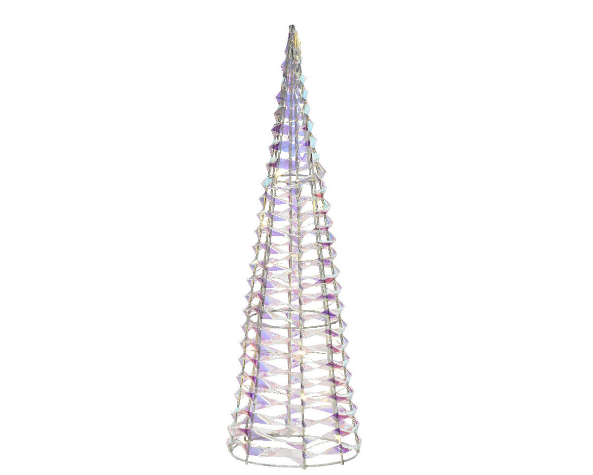 OKRASNA LED-SVETILKA   //// - srebrne barve, Basics, umetna masa (12/40cm)