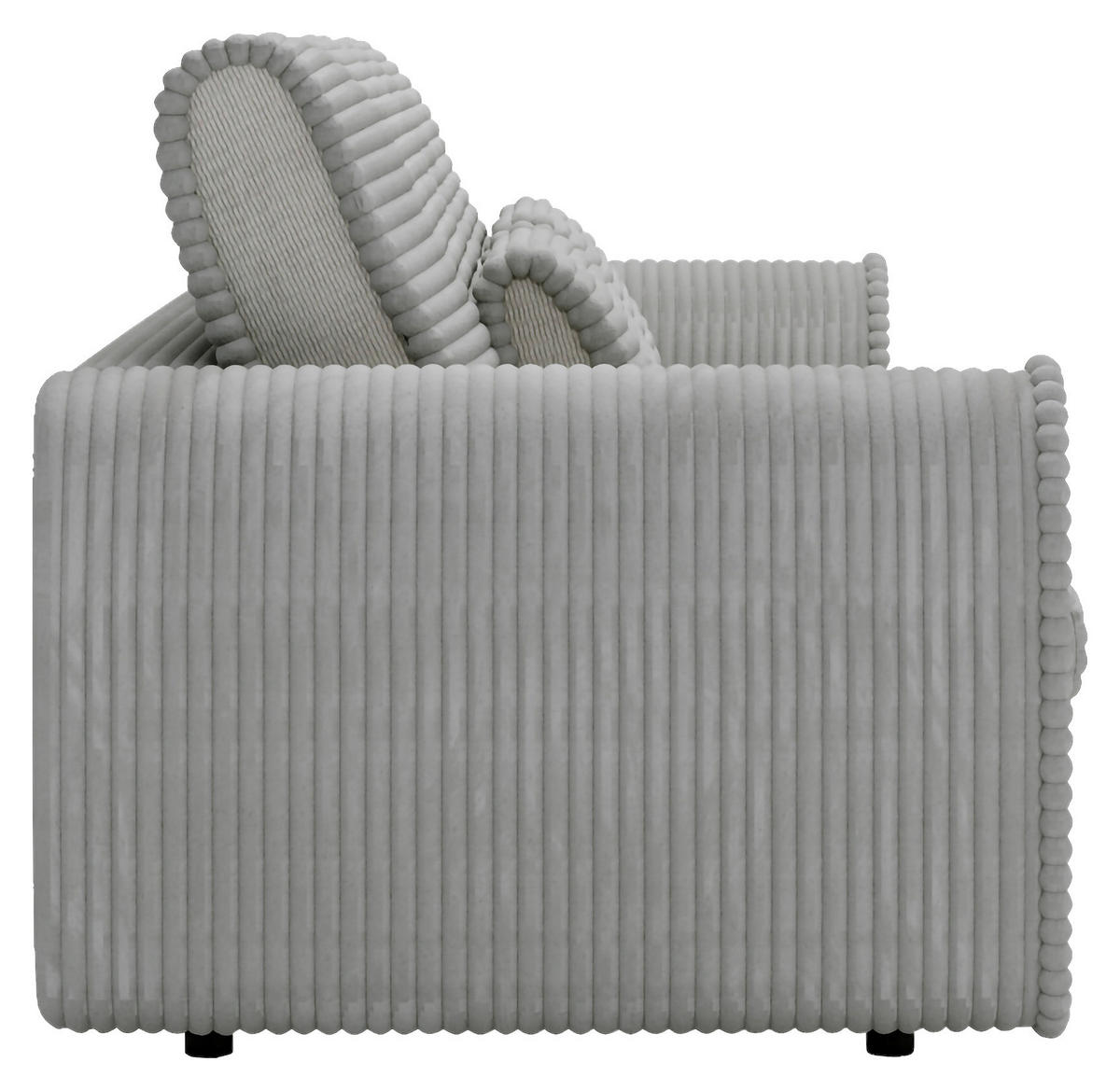 SCHLAFSOFA in Cord, Feincord Hellgrau  - Hellgrau/Schwarz, Konventionell, Kunststoff/Textil (240/83/116cm) - Carryhome
