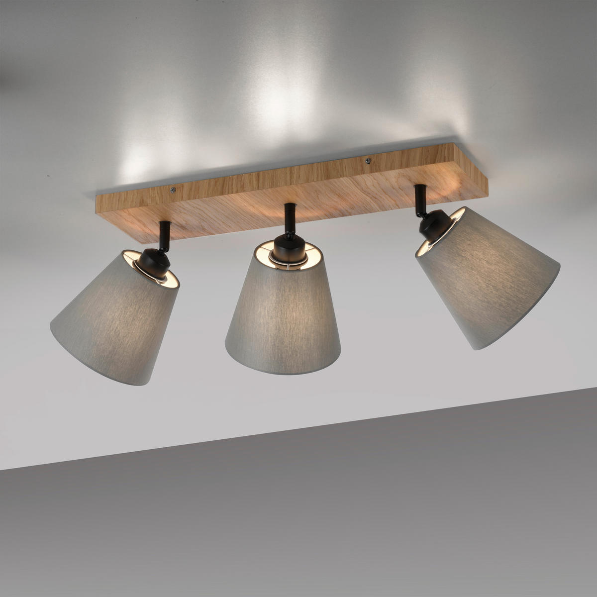 DECKENLEUCHTE    77/28/26 cm  - Natur, Holzwerkstoff/Metall (77/28/26cm)